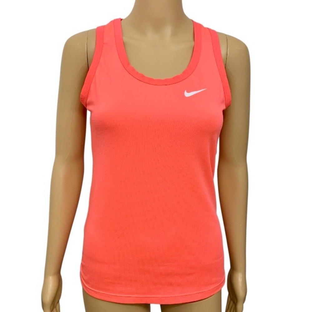 Nike Women's Dri Fit Neon Orange Athletic Tank Top women’s size M